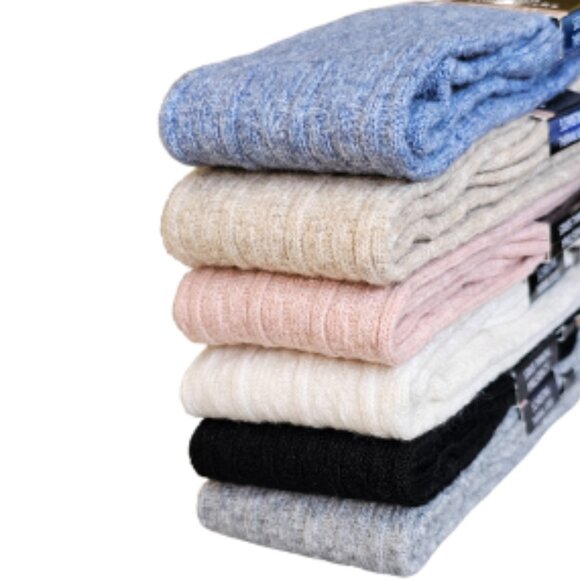 6 Pairs Women's Thigh High Cotton Socks Assorted Colors Brand New Size 6-11 - Picture 4 of 9